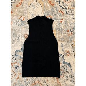 Madewell Black Ribbed Mock Neck Tank